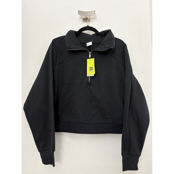 all in motion Tops - NWT All in Motion Black Cropped 1/2 Zip Pullover Sweatshirt XXL